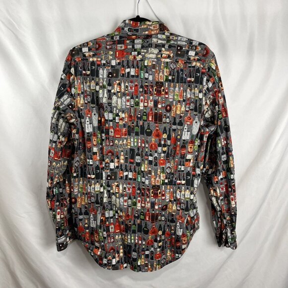 Paisley & Gray Slim Fit Wine & Spirits Cotton Dress Shirt Mens Size L 14 - Picture 7 of 11